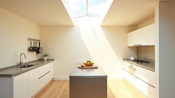 Aménager une petite cuisine avec verrière pour plus de lumière
